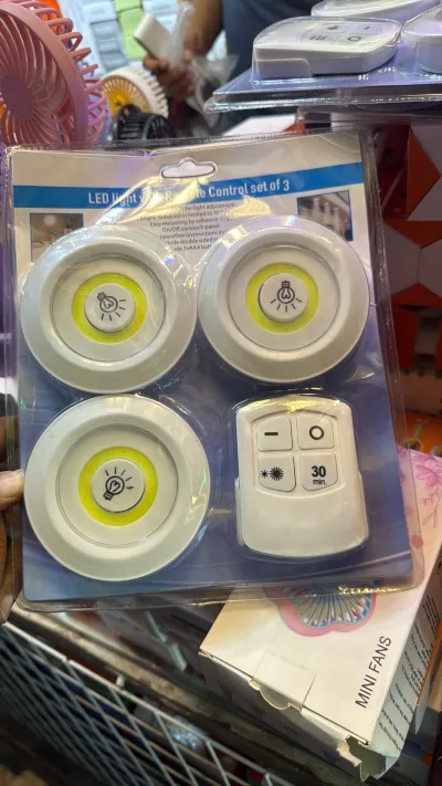 LED Wireless Remote Control Light Set (Pack of 3)_img_0
