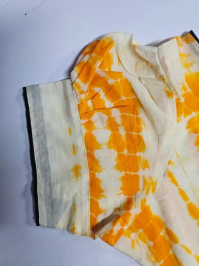 kamij, হলুদ সাদা বাটিক কামিজ।_img_2