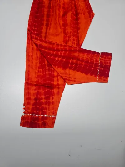 tops set, কমলা লালের বাটিক টপ্স ও পেন্ট কাটিং ছেলয়ার_img_5