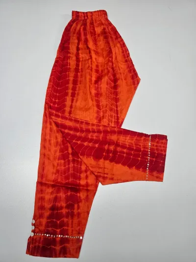 tops set, কমলা লালের বাটিক টপ্স ও পেন্ট কাটিং ছেলয়ার_img_4