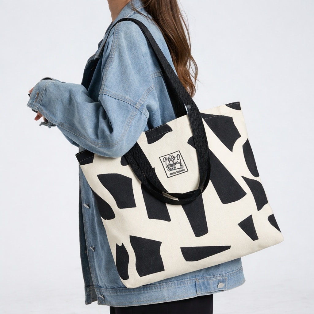 Black Color Canvas Handbag for Women