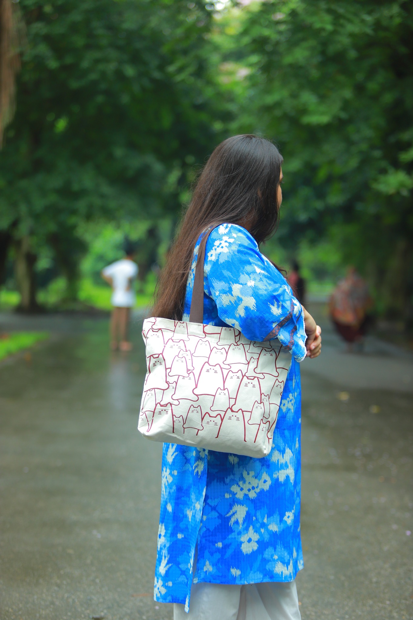 Brown Color Canvas Handbag for Women