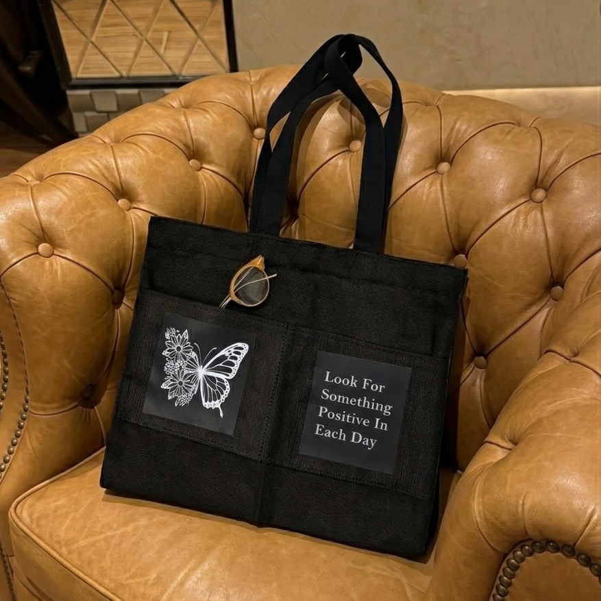Motivational Quote Canvas Tote Bag