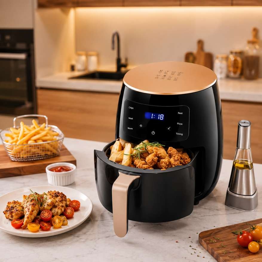 Prestige AIR FRYER 6 Liter Big Capacity 1400W, High Power LCD touch control system Premium and High Quality thumbnail 2