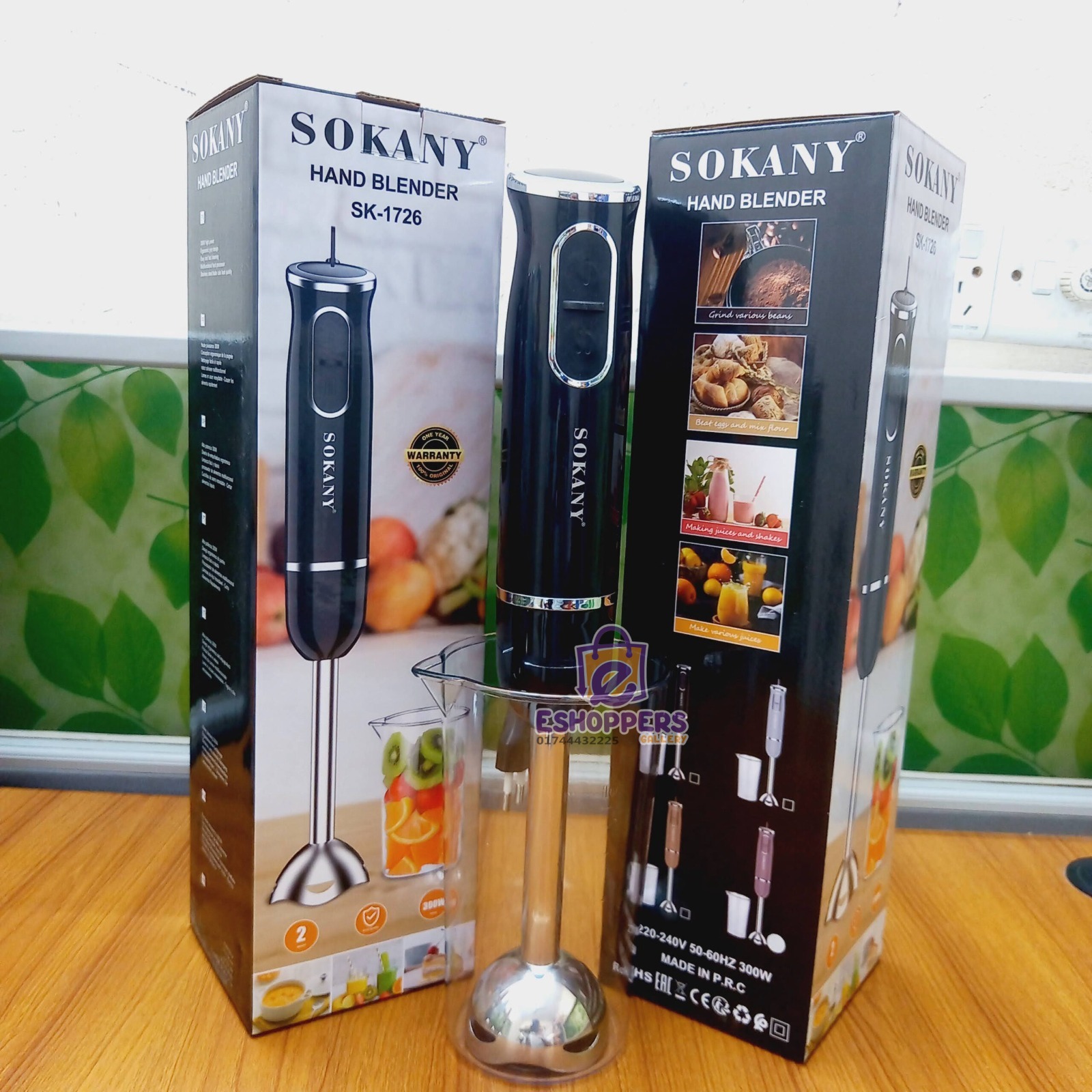 SOKANY SK-1726 Multifunctional Hand Blender – 300W Powerful Motor | Low Noise, Dual Speed thumbnail 2