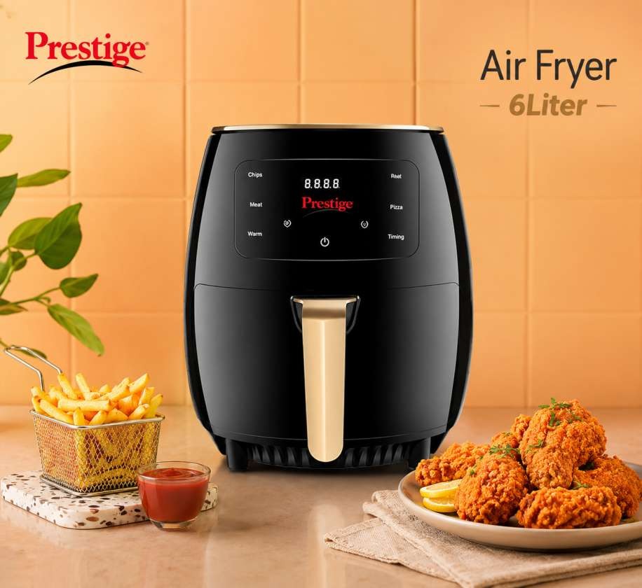 Prestige AIR FRYER 6 Liter Big Capacity 1400W, High Power LCD touch control system Premium and High Quality