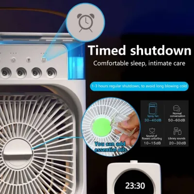 3 in 1 USB Portable Non Rechargeable Air Cooling Fan with Humidifier Purifier Mist and LED Light_img_4