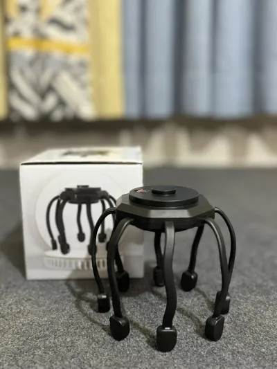 HEGRUS Electric Octo-pus Claw Head Scalp Massager 3 Modes Vib-ration Massage The-rapeutic Head Scra-tcher Relief Head Fatigue Improve Sleep Octo-pus Head Vib-ration Relaxing Massager (P-3169)_img_0
