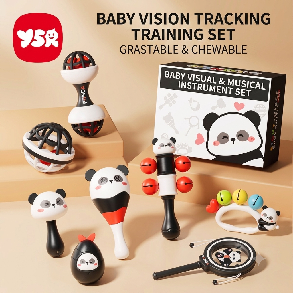 Infant Toys for 0 to 6 Months, Hand Rattles for Newborns, Chewable Toys for Young Babies, Maracas Toys_img_1