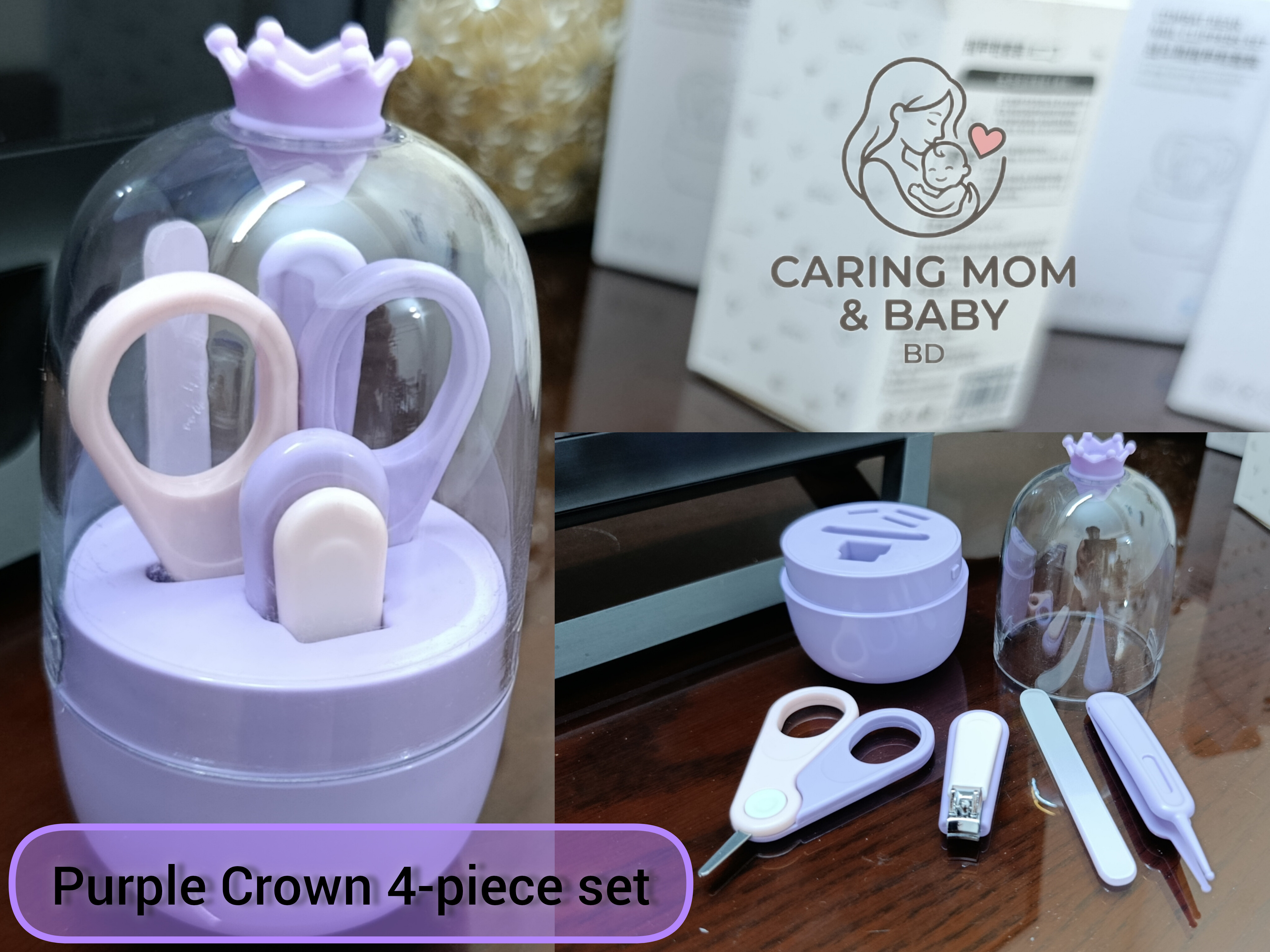 Crown Style 4-piece set/ Baby nail clippers suit_img_2