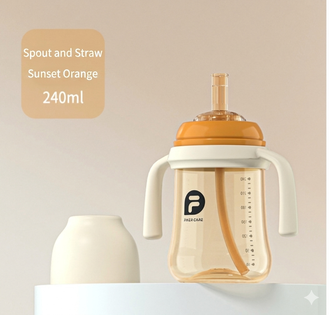 Wide mouth PPSU feeding bottle for newborn baby anti-choking and anti-flatulence feeding bottle for children's pipette cup for big baby direct drinking tube feeding bottle_img_10