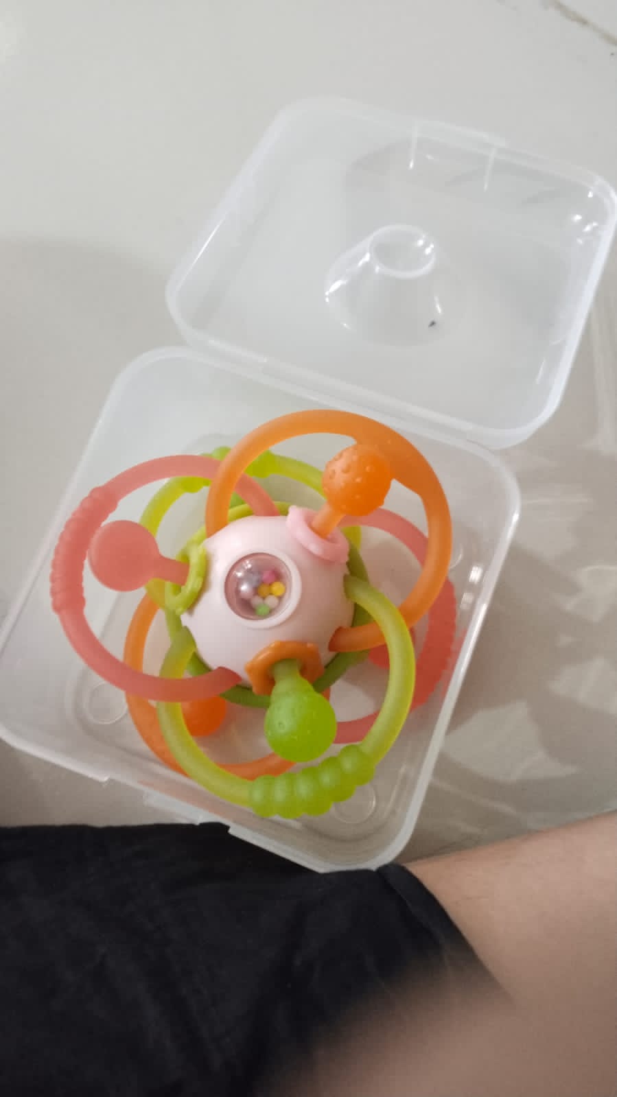 Manhattan Hand-held Ball Baby Toy 0-1 Year Old Puzzle Early Education Baby 3 to 6 Months 4 Molar Silicone Bite_img_9