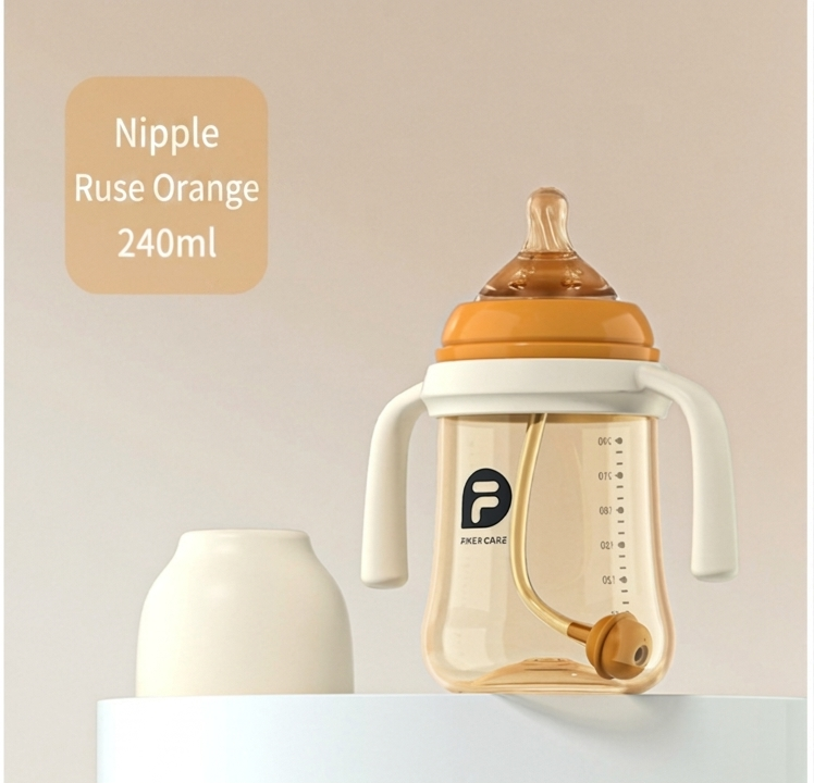 Wide mouth PPSU feeding bottle for newborn baby anti-choking and anti-flatulence feeding bottle for children's pipette cup for big baby direct drinking tube feeding bottle_img_6