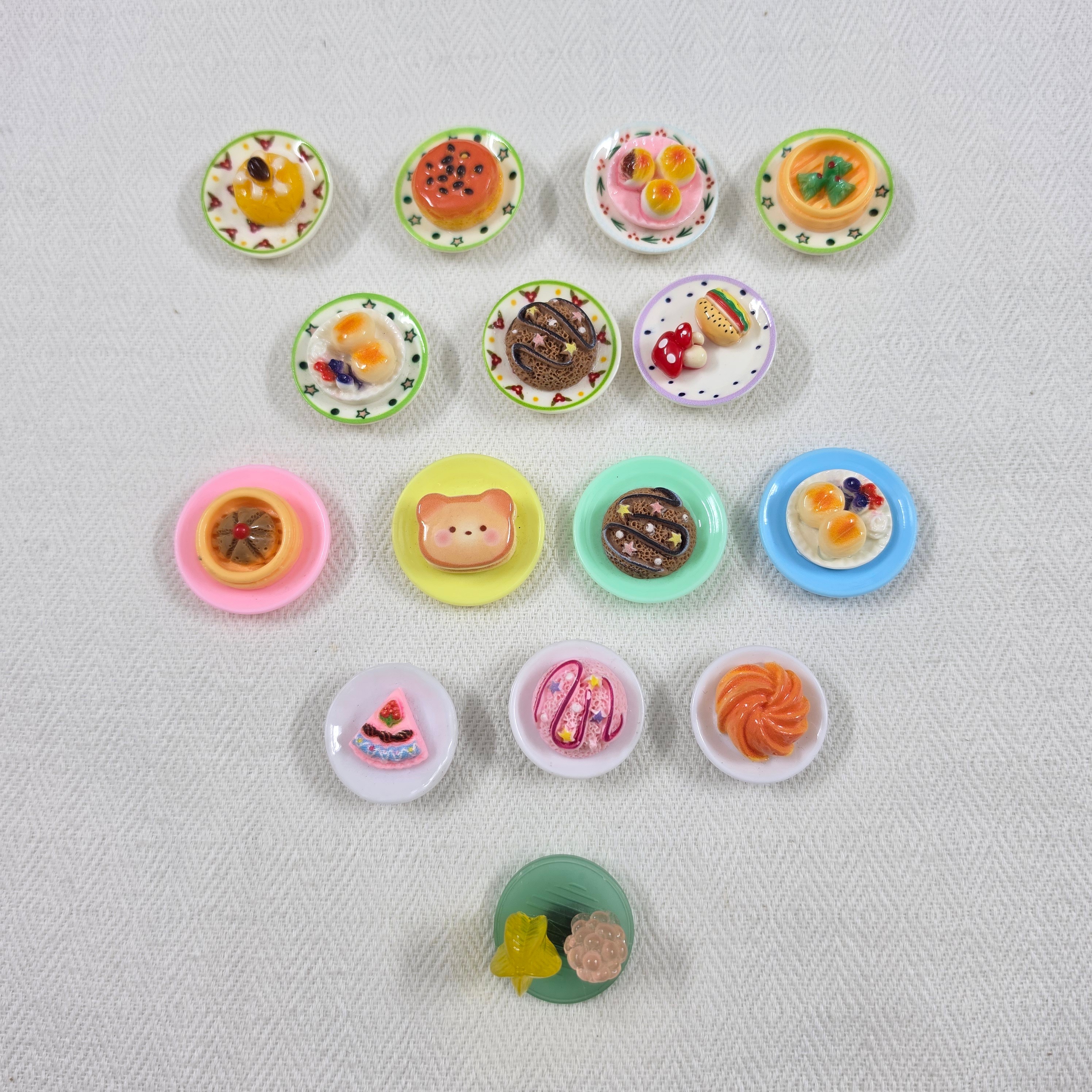 Colorful Plate Food Fridge Magnet