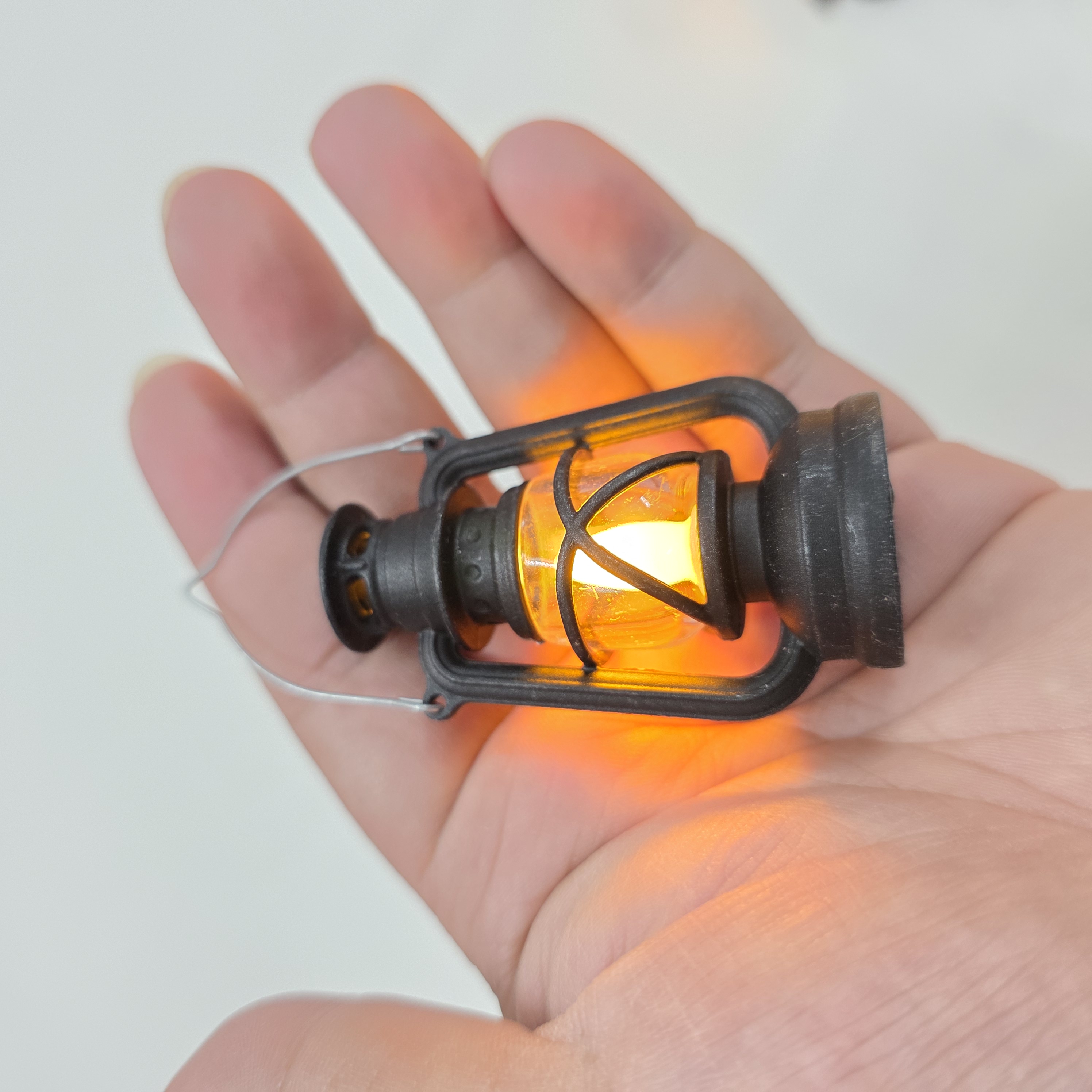 Black Lamp with Light