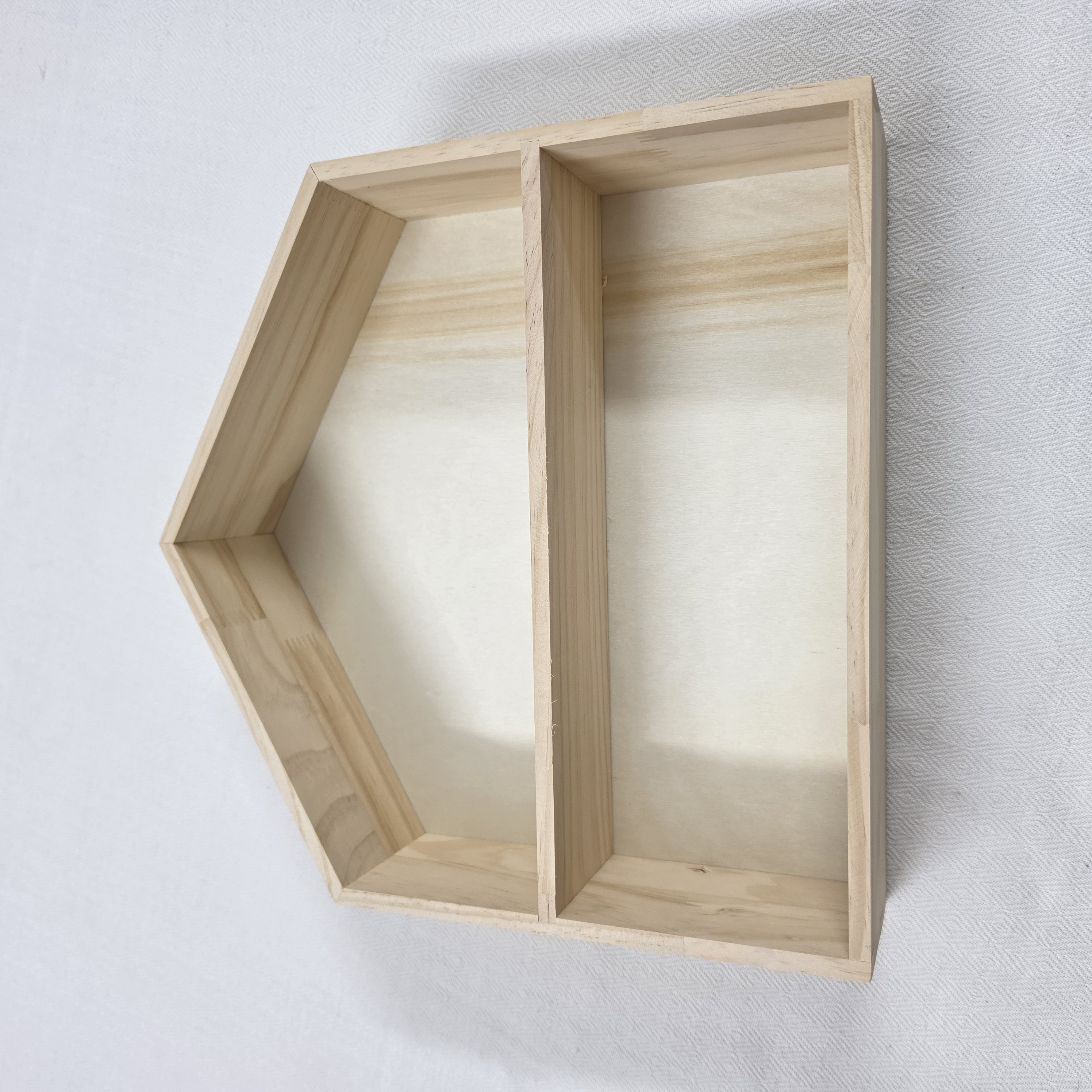 Wooden House-Shaped 2-Tier Shelf Organizer