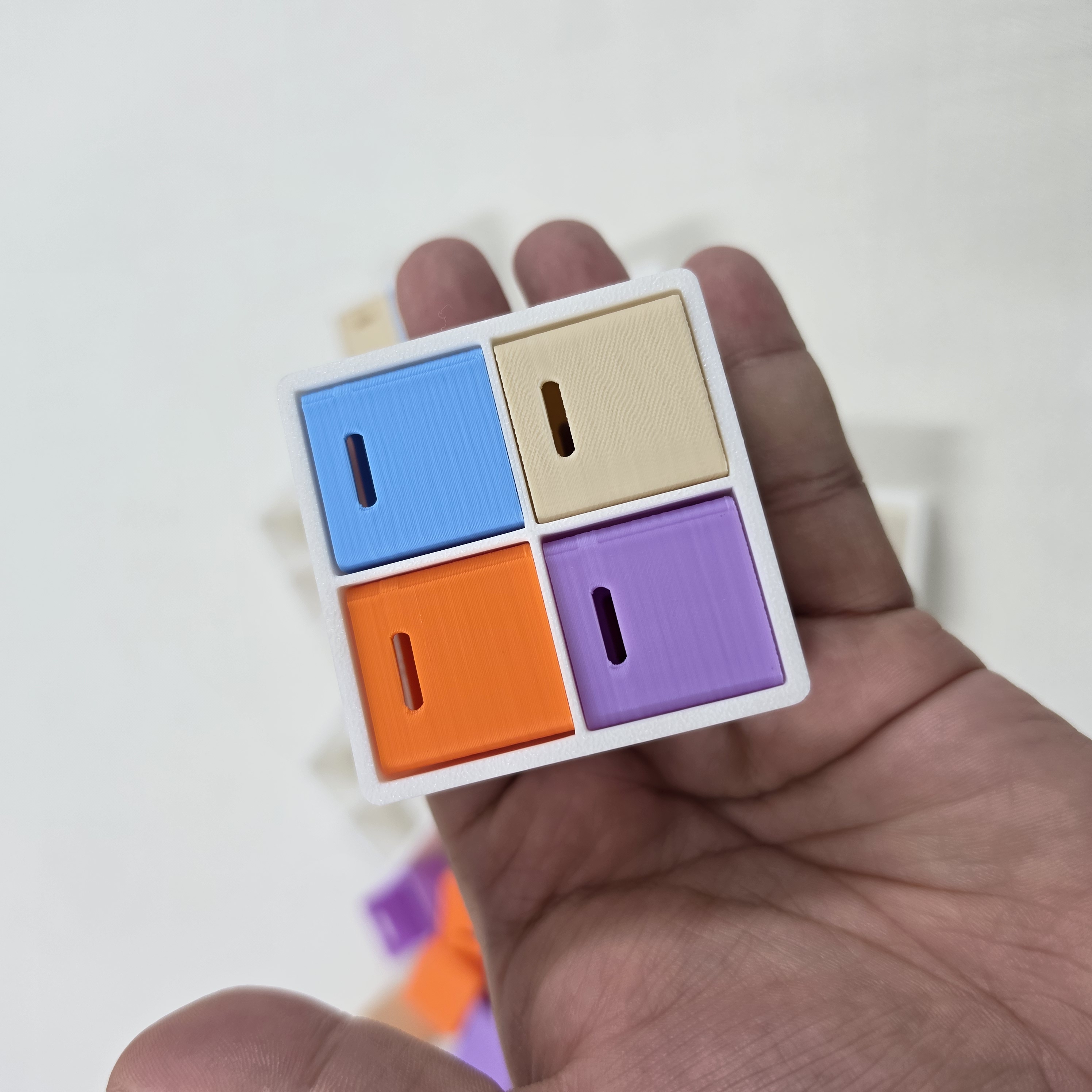 4-Cube Storage Rack with Drawers