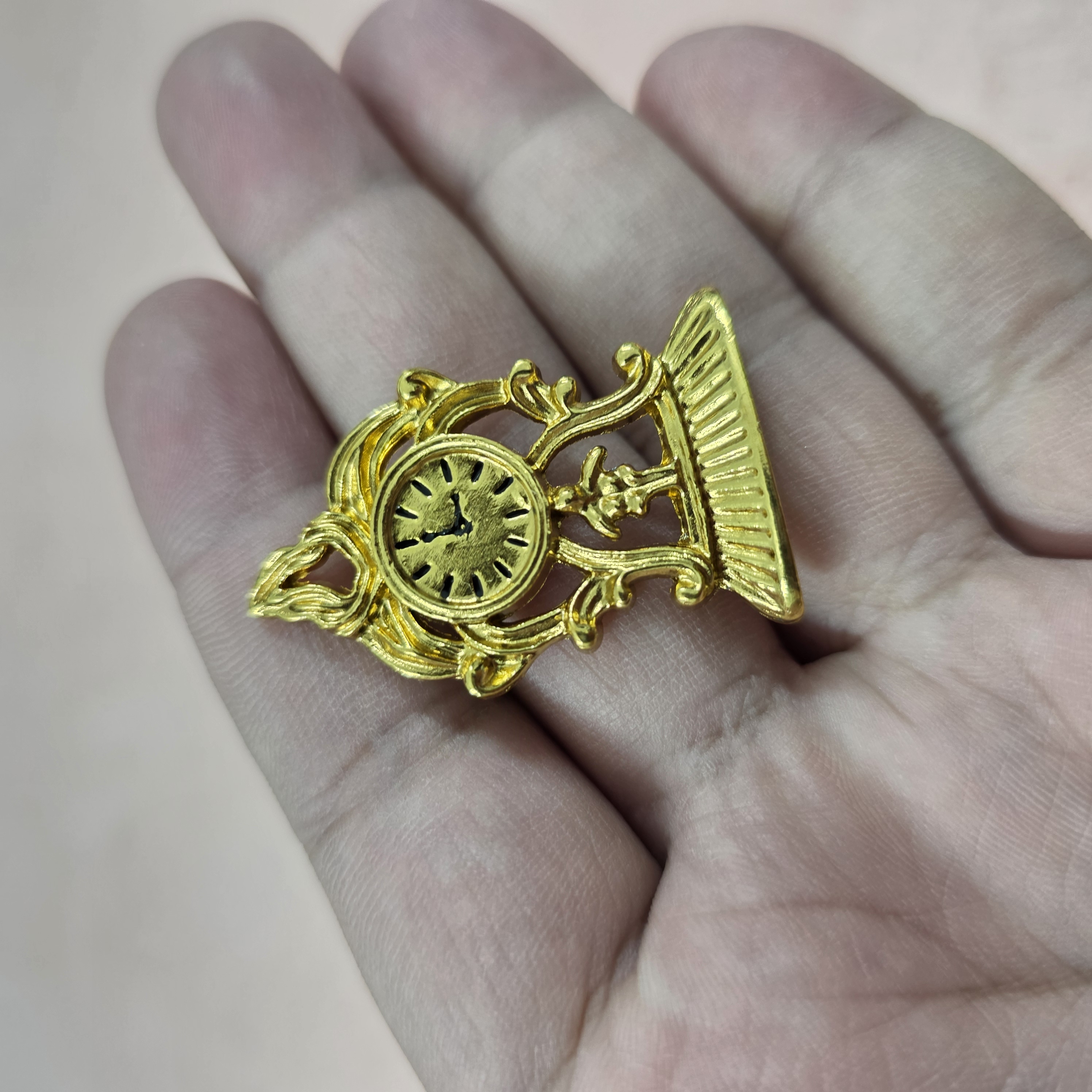 Golden Mantel Clock