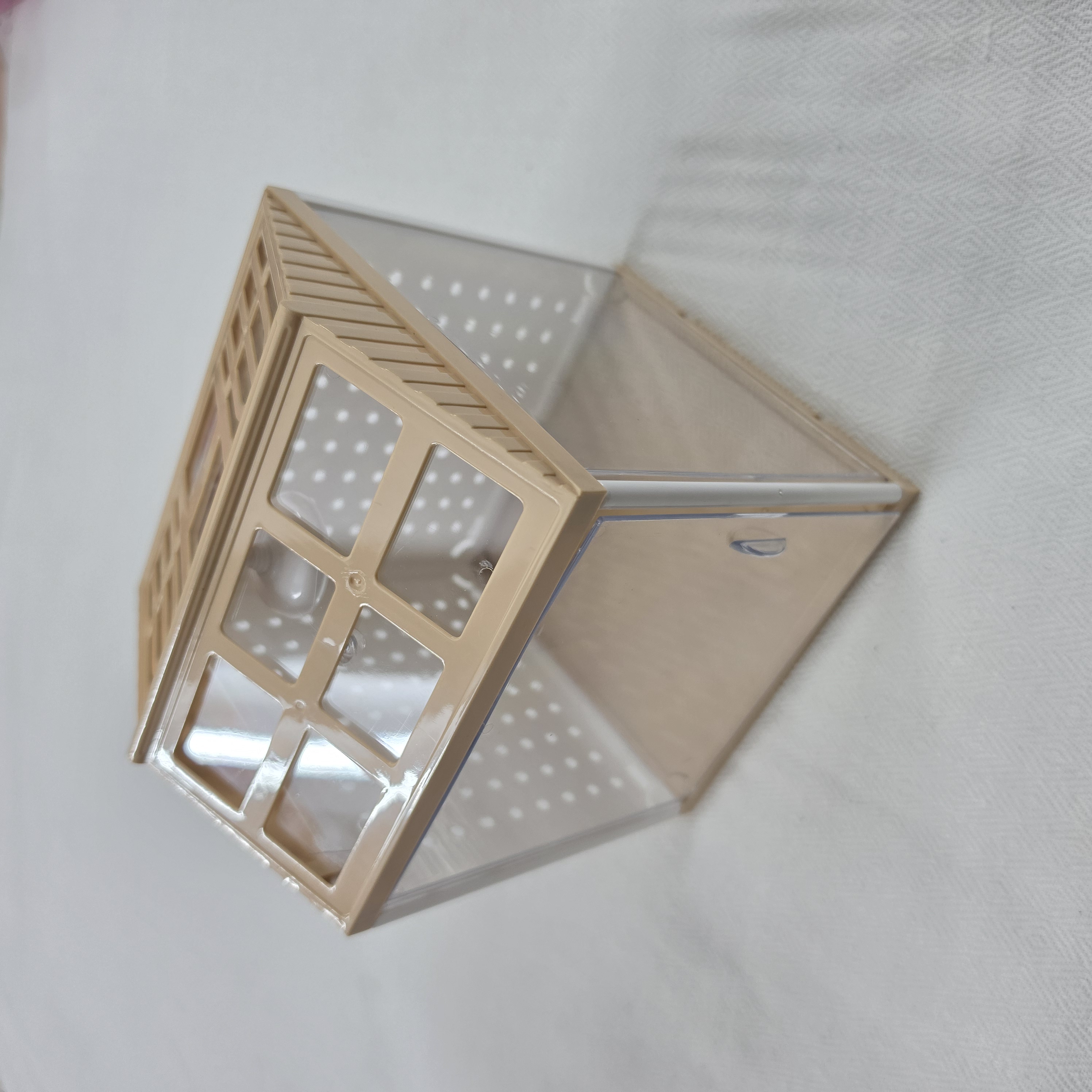 Mini House-Shaped Display Case with Pendant Light