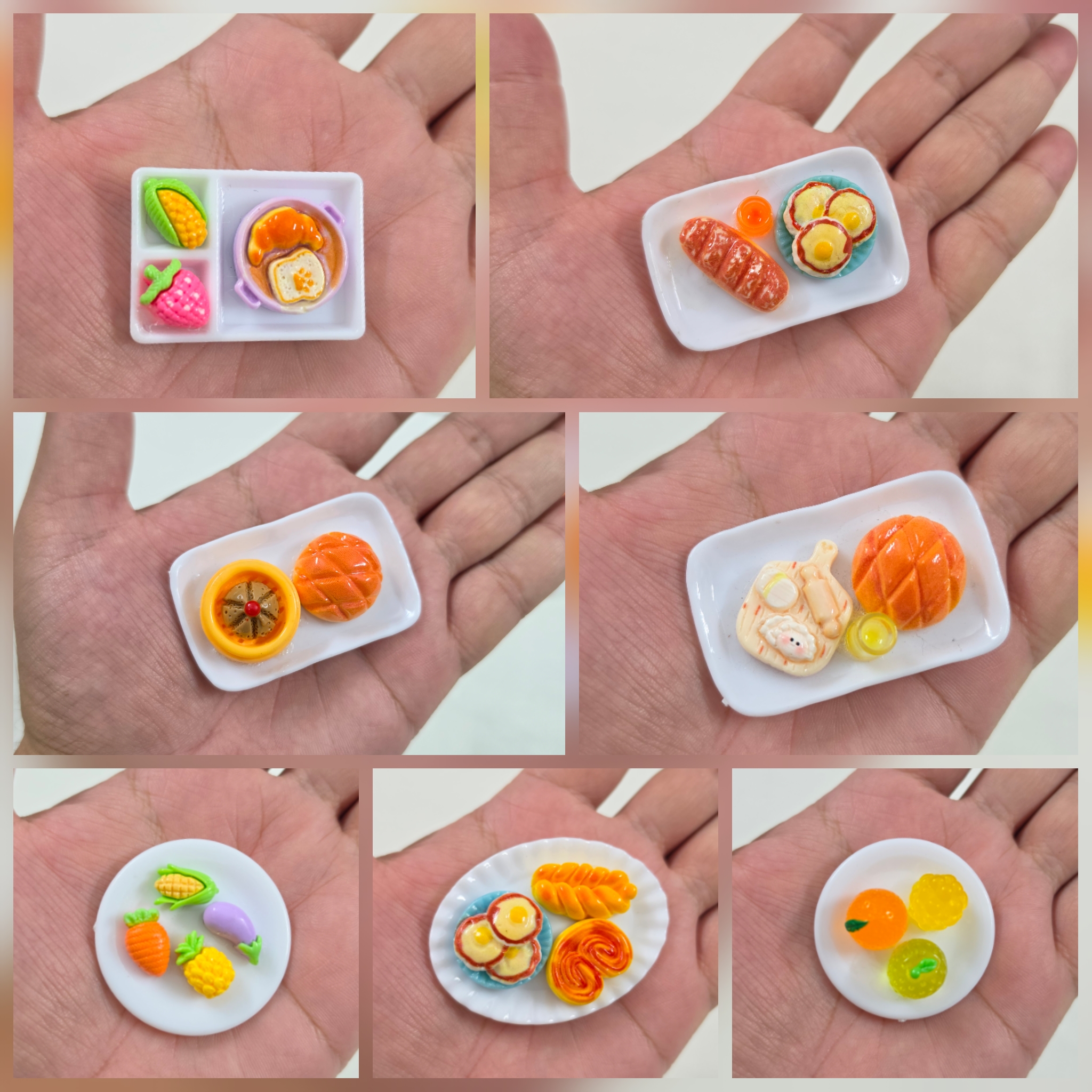 White Plate & Tray Food Fridge Magnet