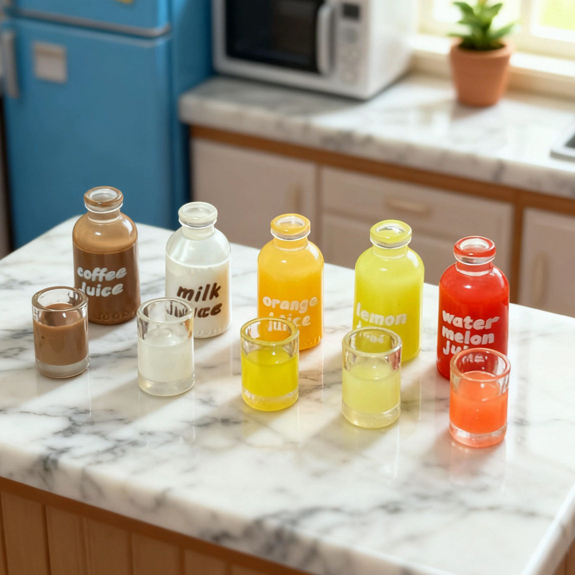 Juice Bottle and Glass Set