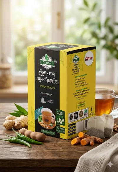 Dr. H&H Tea Turmeric Ginger Green Chilli Tamarind Tea 30's Pack_img_1