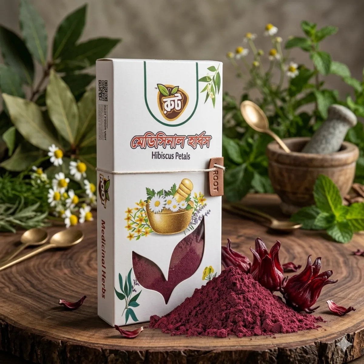 Root Medicinal Herbs Hibiscus Petals (জবা ফুলের) Powder 100gm
