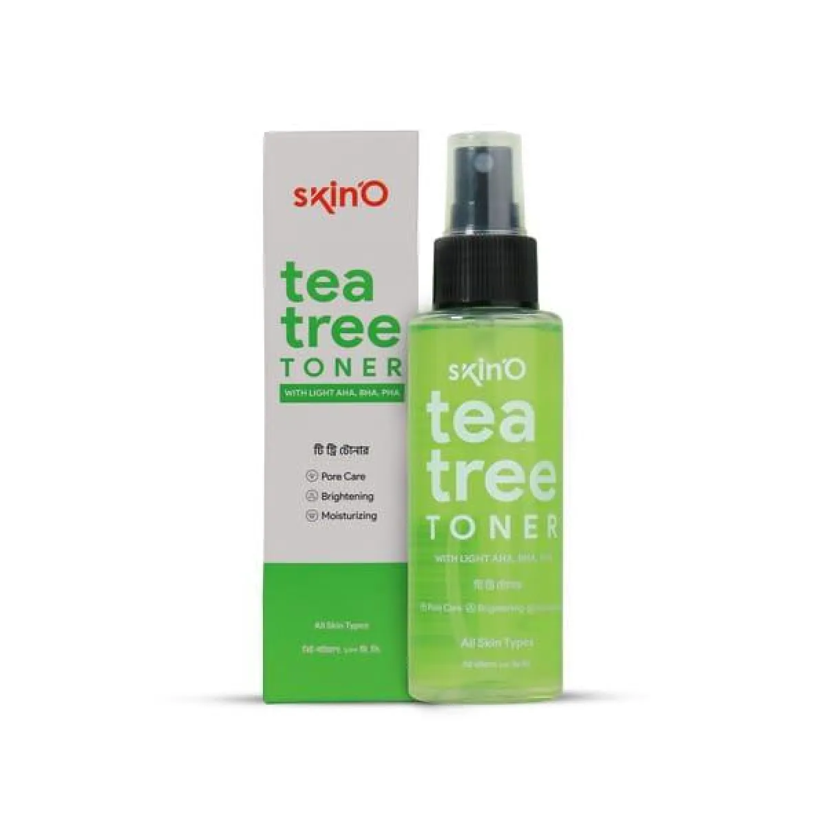 SkinO Tea Tree Toner With (Light AHA,BHA,PHA) 100ml