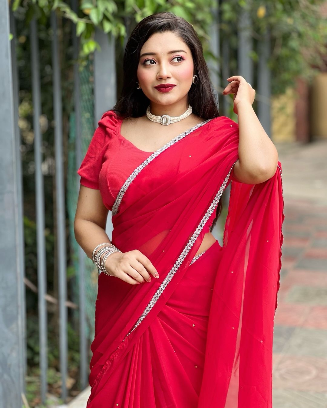 Main materials georgate stone saree - Image 1