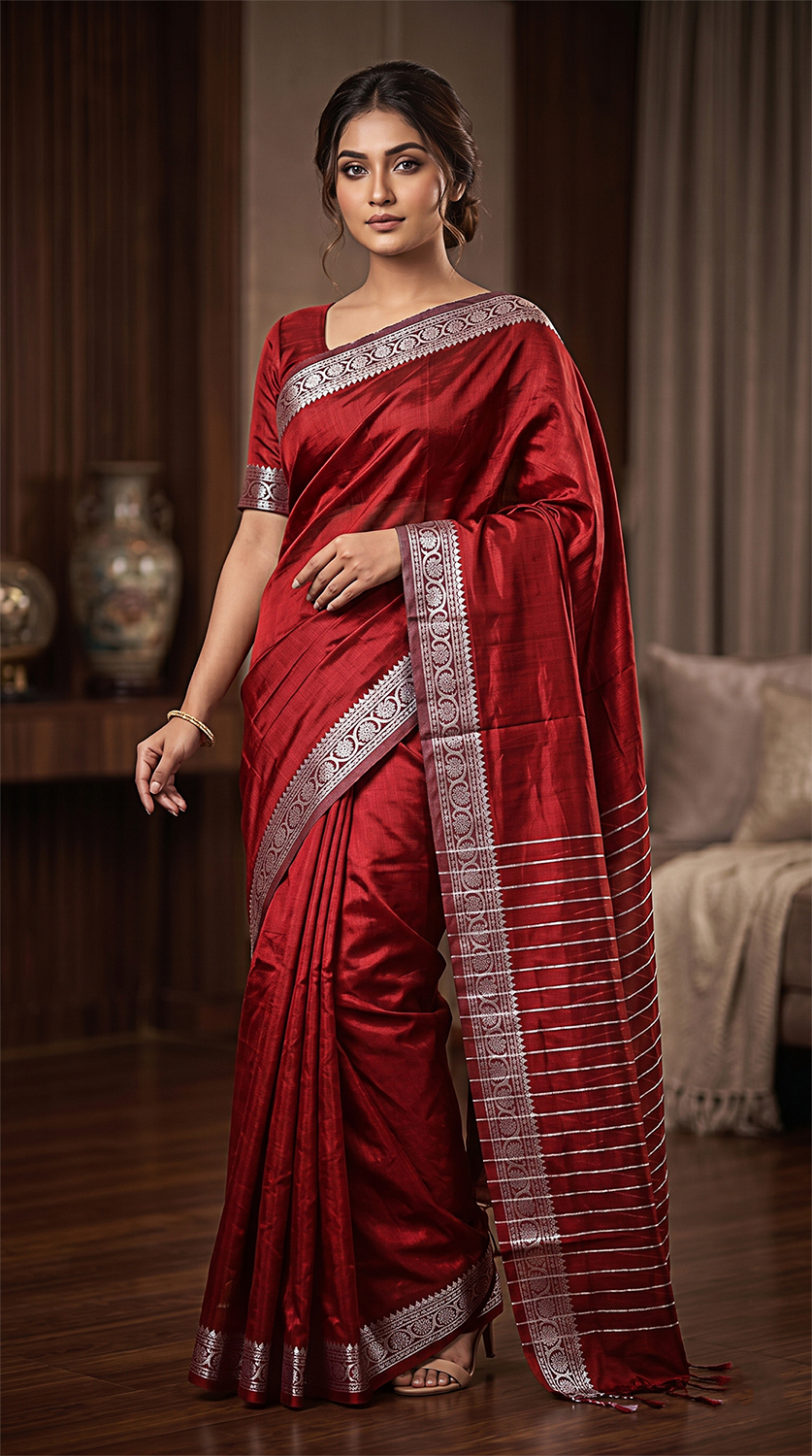 Premium Half Silk শাড়ি - Image 5