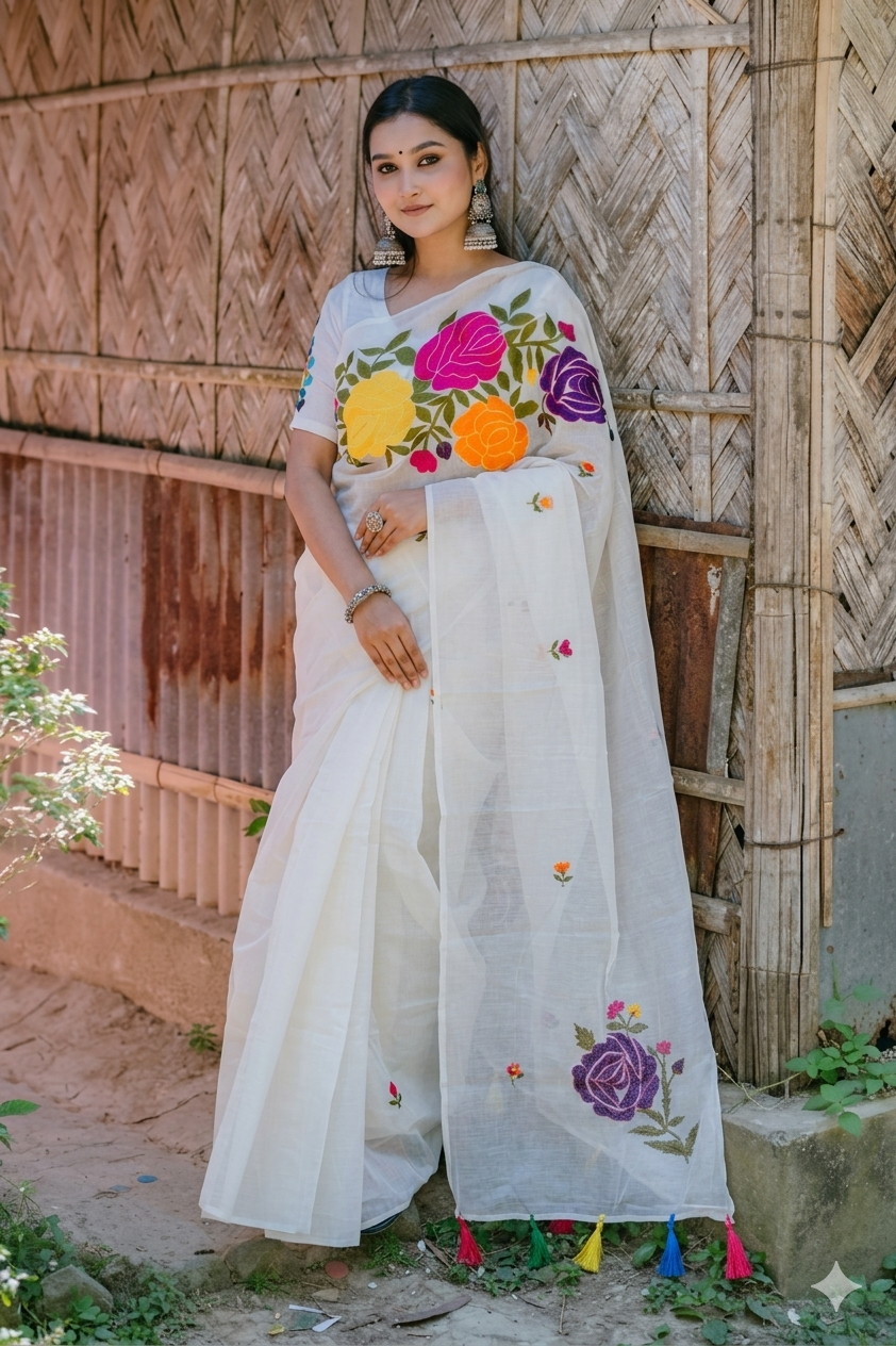 সেমি মসলিন শাড়ি
