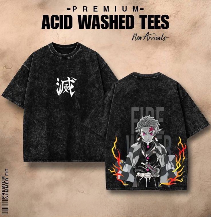 Premium Acid Wash Drop Shoulder TShirt