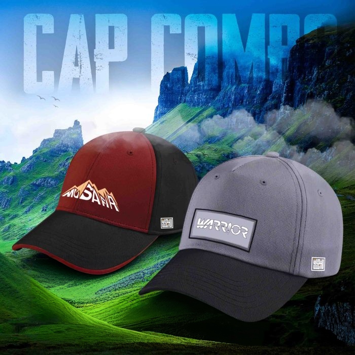 The Adventurer’s Choice Combo – "Musafir" & "Warrior" Premium Cap Set
