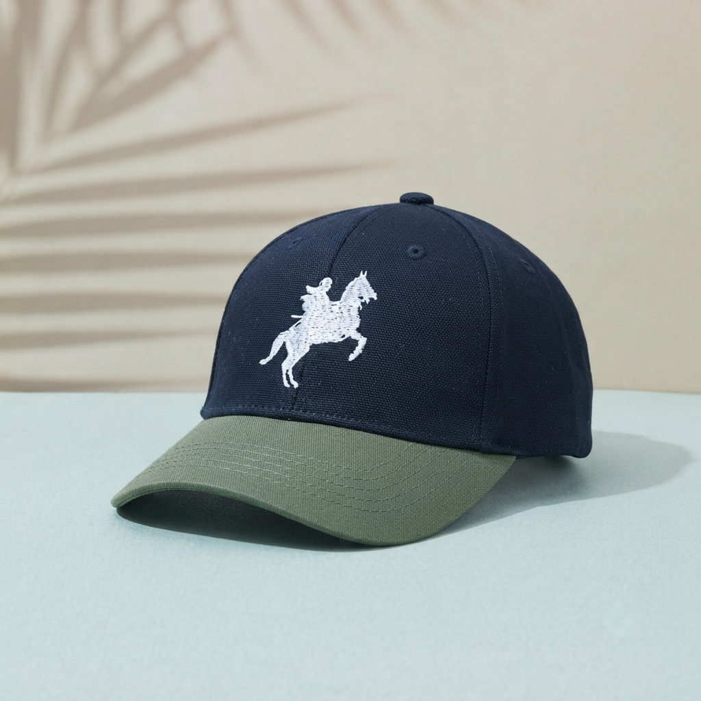 Classic Navy & Olive Two-Tone Baseball Cap