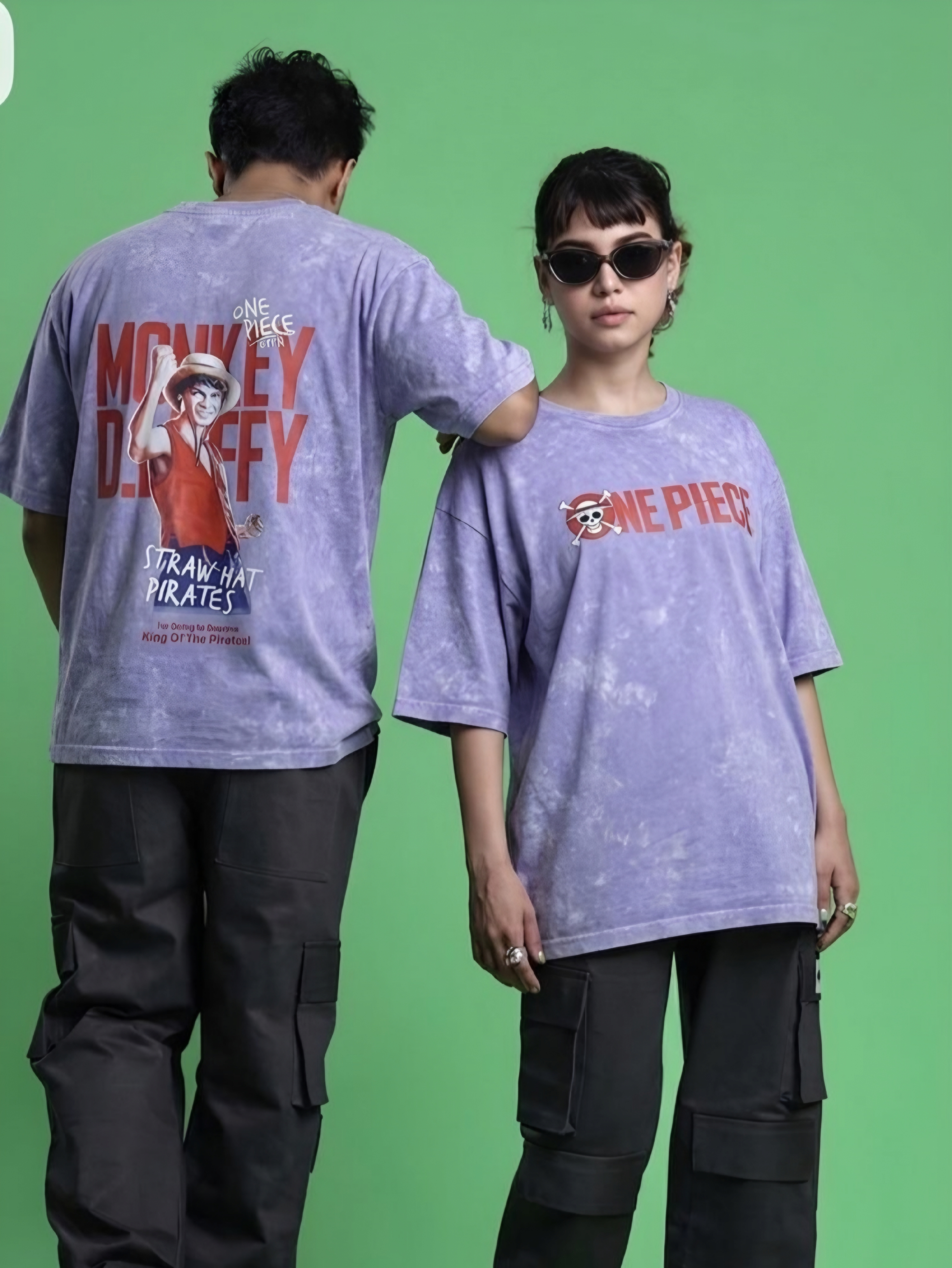 ONE PIECE ACID WASH DROP SHOULDER T-SHIRT