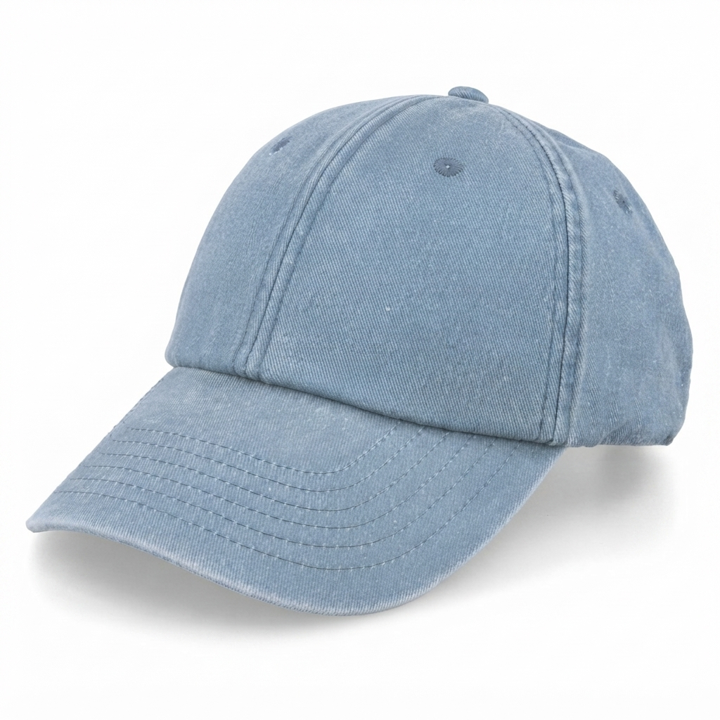 Classic Light Blue Cotton Baseball Cap