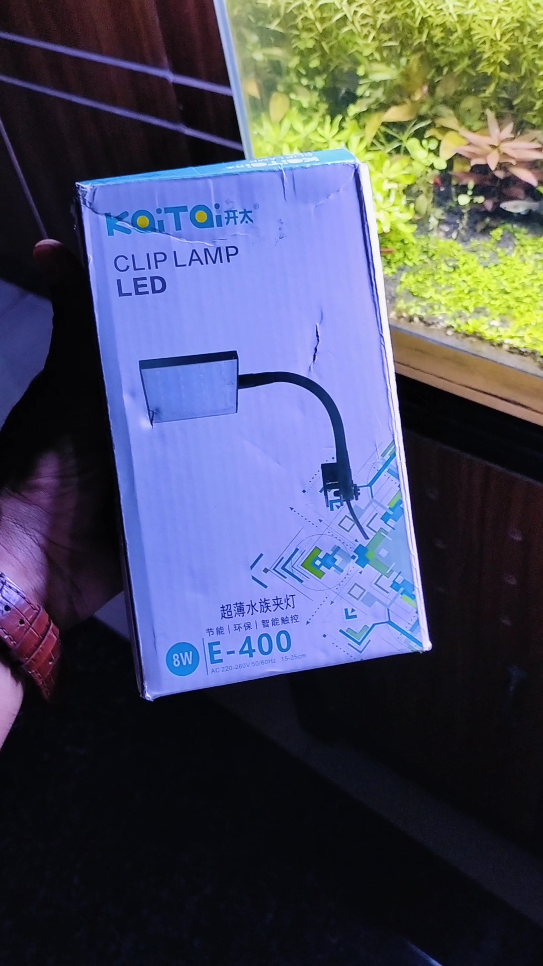 KaiTai E-400 Ultra-Thin LED Aquarium Clip Lamp (8W)