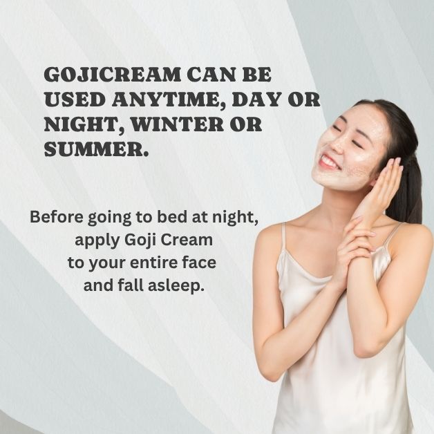 GOJICREAM can be used day or night, winter or summer.