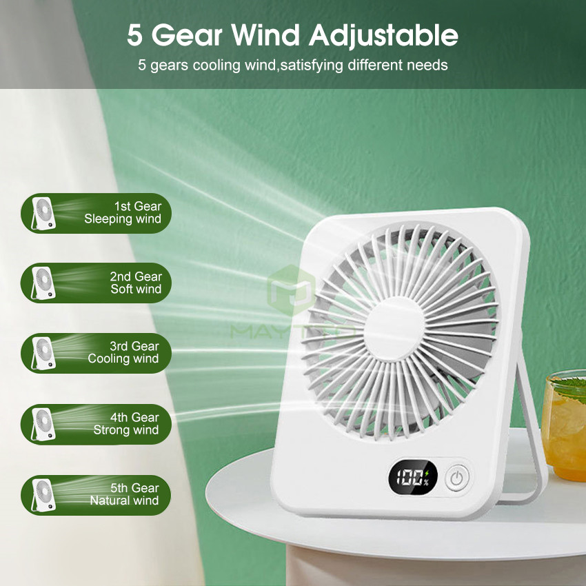 Ultralight Tabletop Low Noise Mini Foldable Portable USB BLDC Fan_img_2