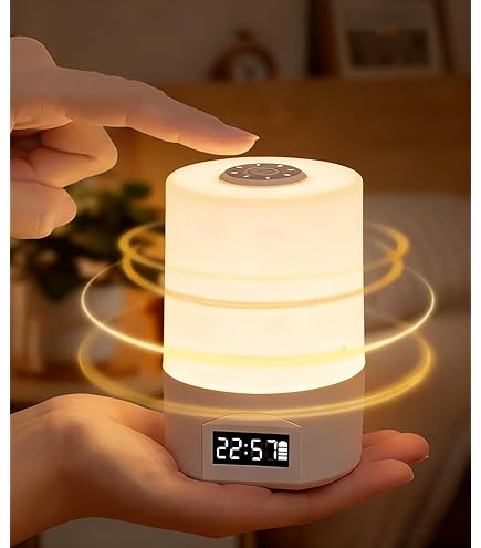 Touch Rechargeable Night Lamp with Clock
