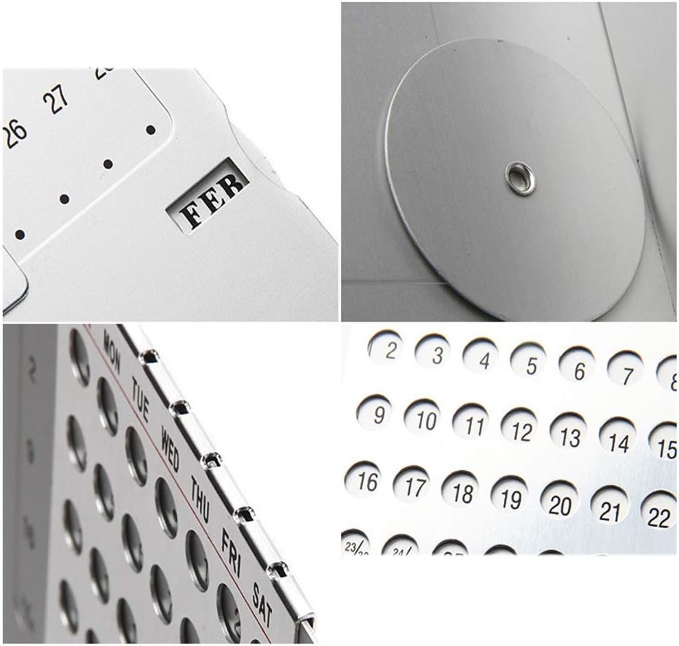 Aluminum Alloy 100 Years Perpetual Desk Calendar_img_3