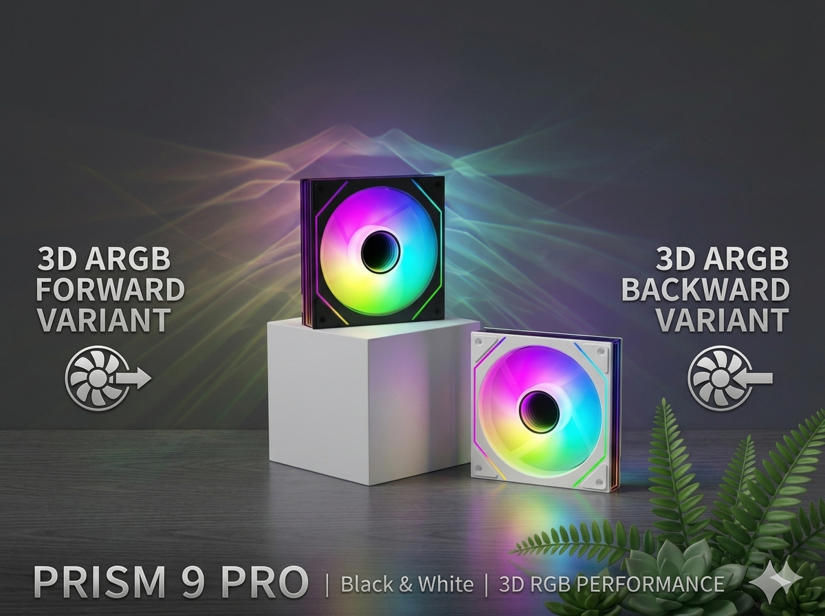 Prism 9pro 12CM silent desktop computer infinite mirror cooling fan ARGB_img_2