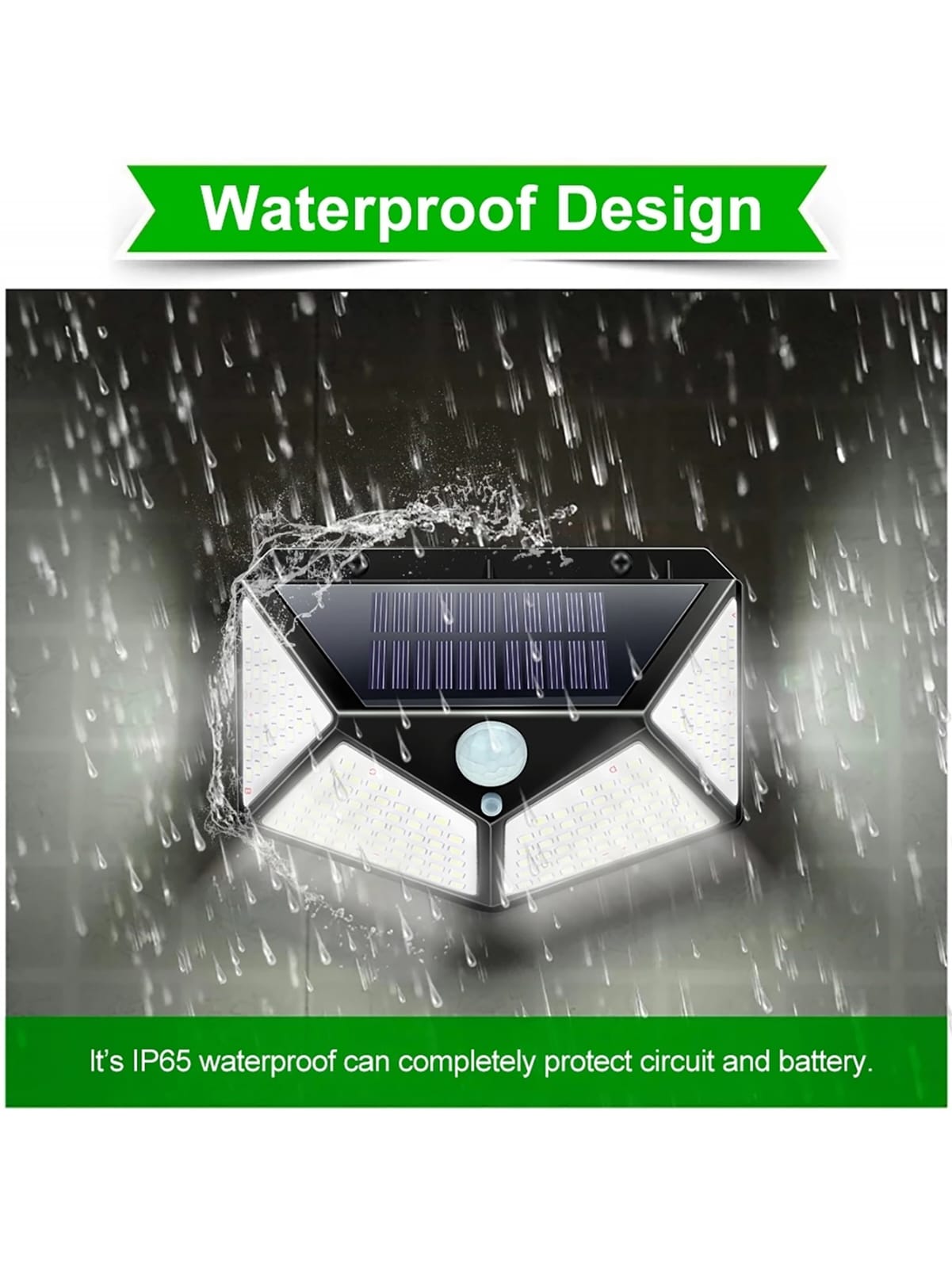 100 LED Motion Sensor Outdoor Waterproof IP65 Solar Lamp_img_2