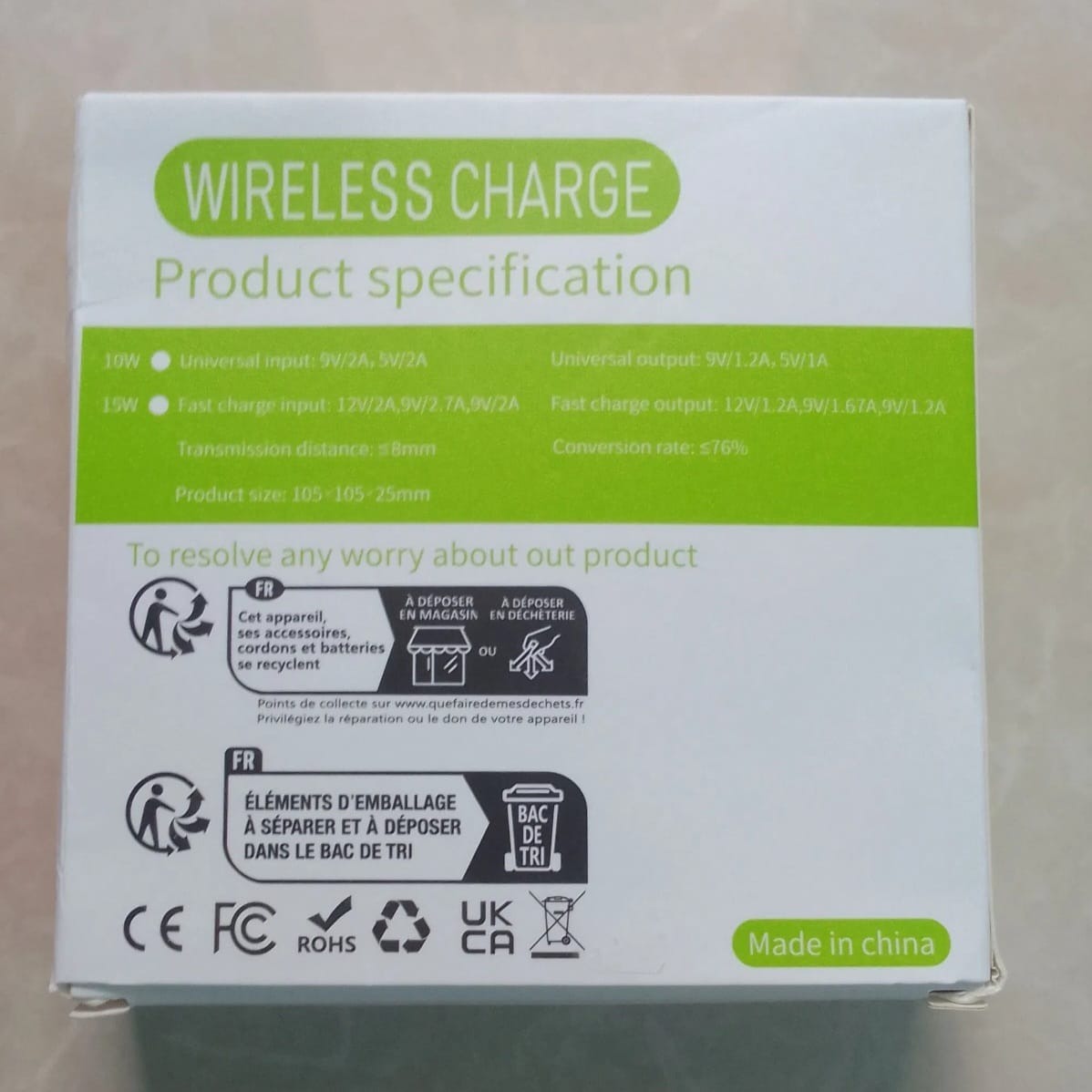 15W Type-Micro USB Wireless Charger Pad Qi Receiver_img_2