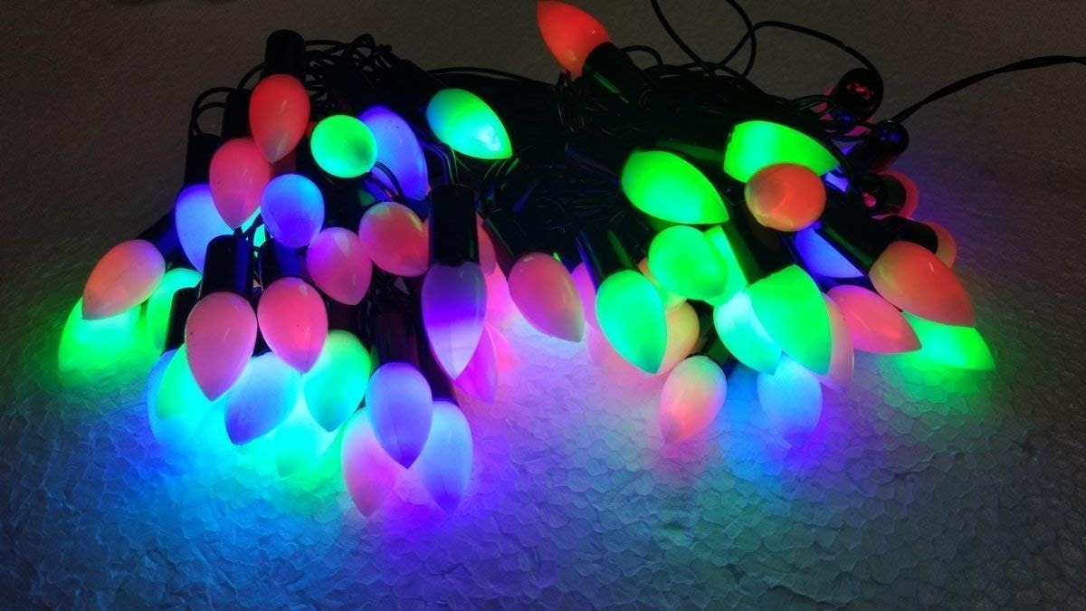 14 Feet Multicolor Auto Blinking Almond Shape Rose LED Light_img_3