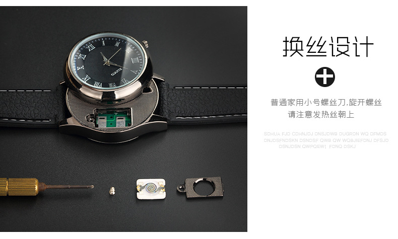 Watch Metal Windproof Rechargeable Watch Lighter USB Cigarette Lighter image 15