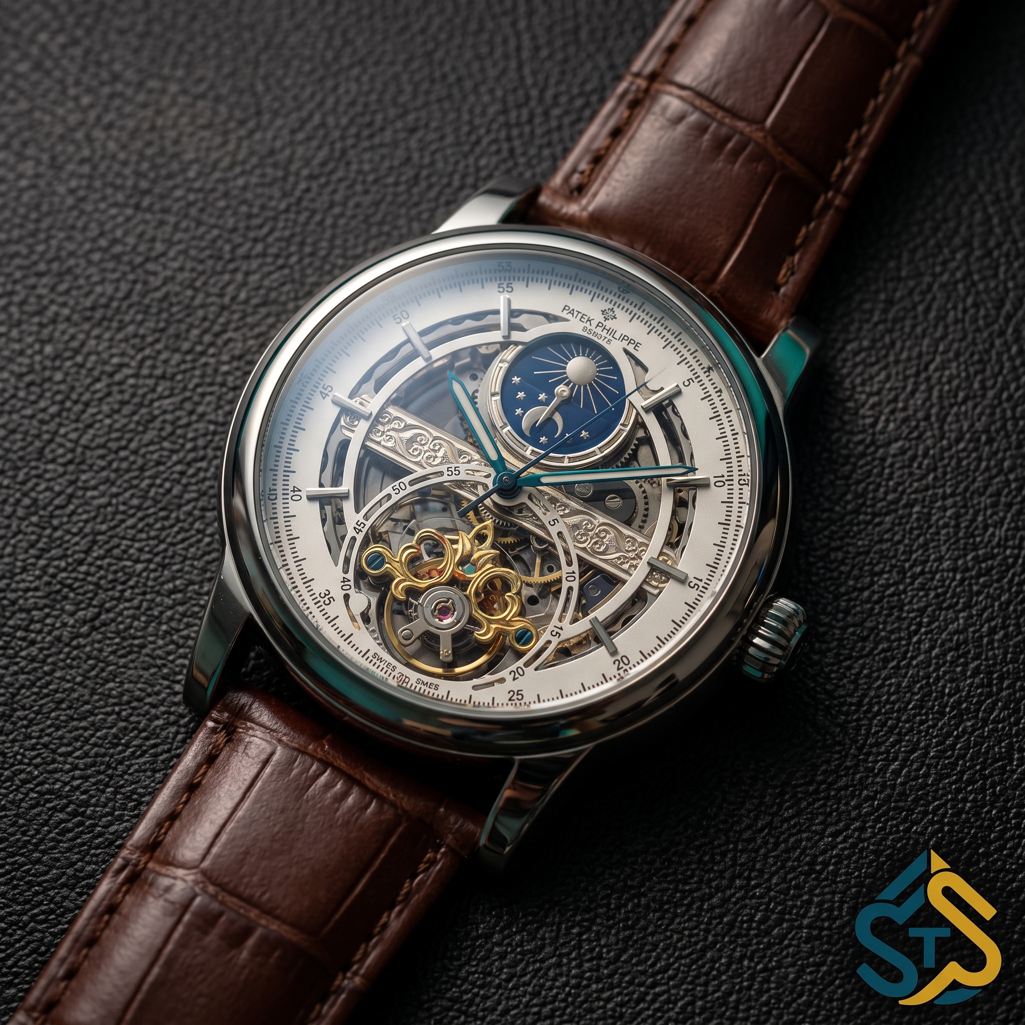 Patek Philippe Skeleton White Brown image 3