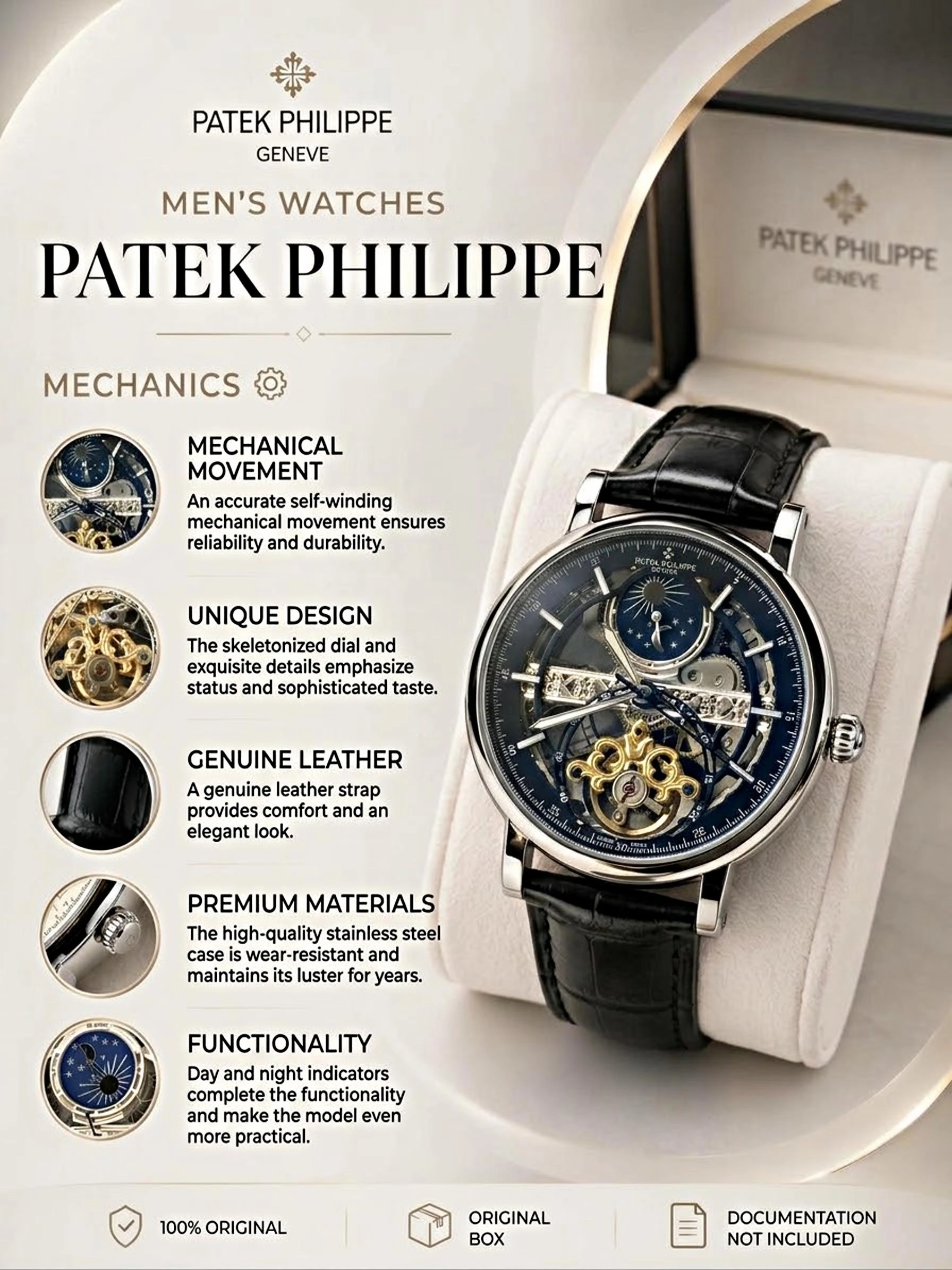 Patek Philippe Skeleton blue/Black image 2