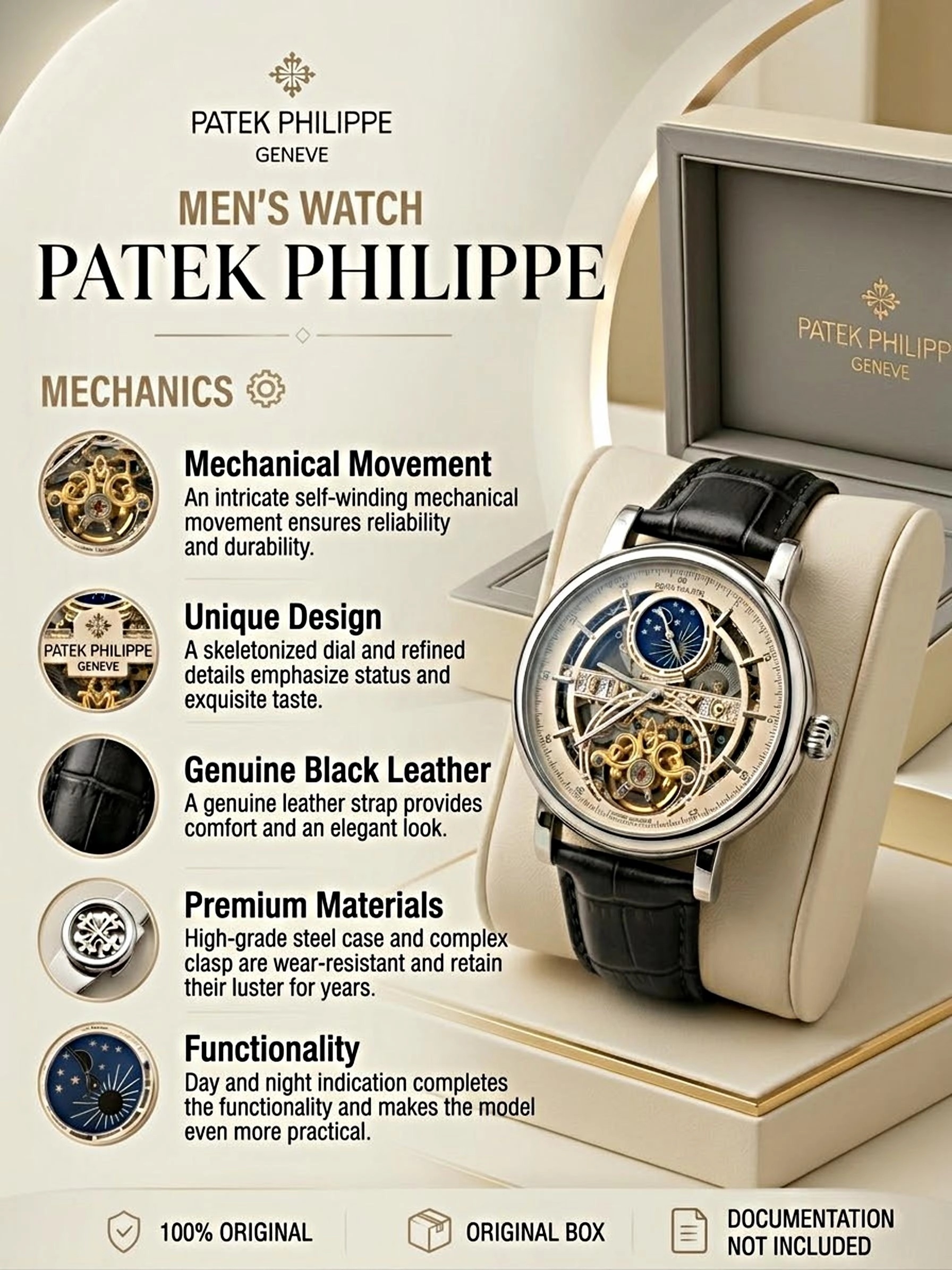Patek Philippe Skeleton Black White image 2