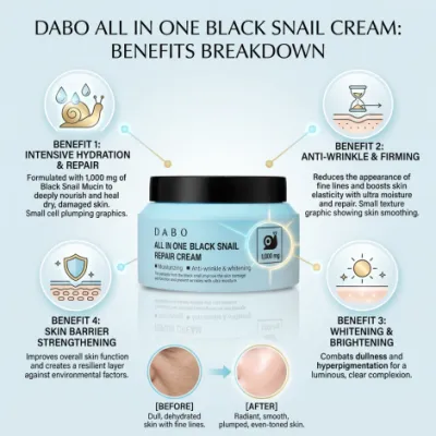 Dabo All In One Black Snail Repair Cream 100g_img_1